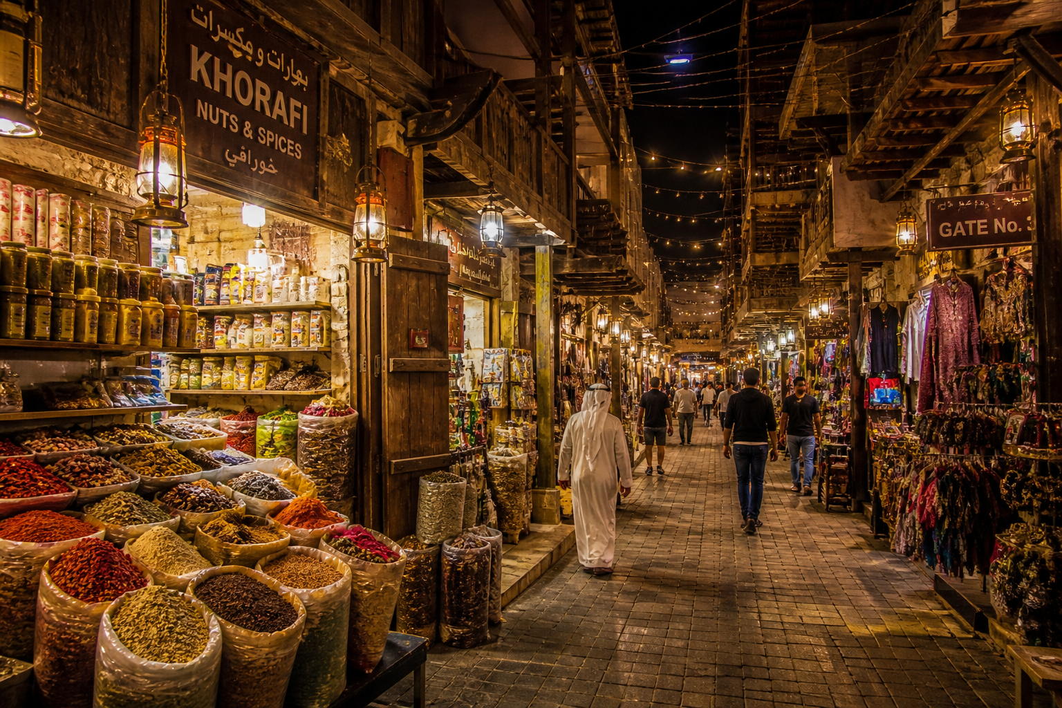 Souq Al-Mubarakiya is one of the oldest traditional markets